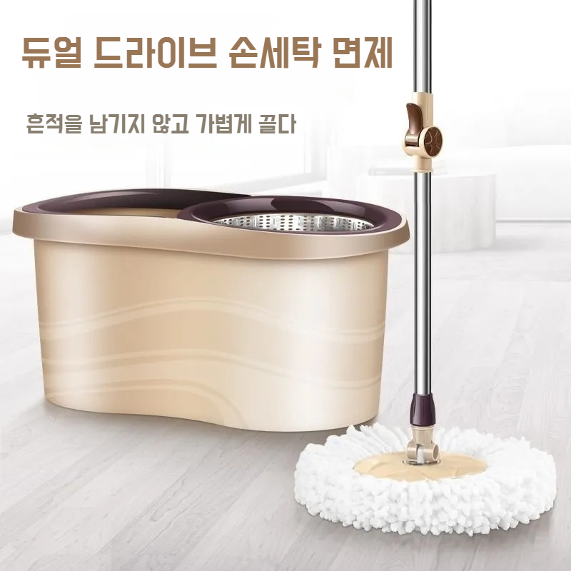 가정용 원터치 전자동 회전 밀대 손세탁 밀대통 게으름뱅이 밀대통 탈수 세트