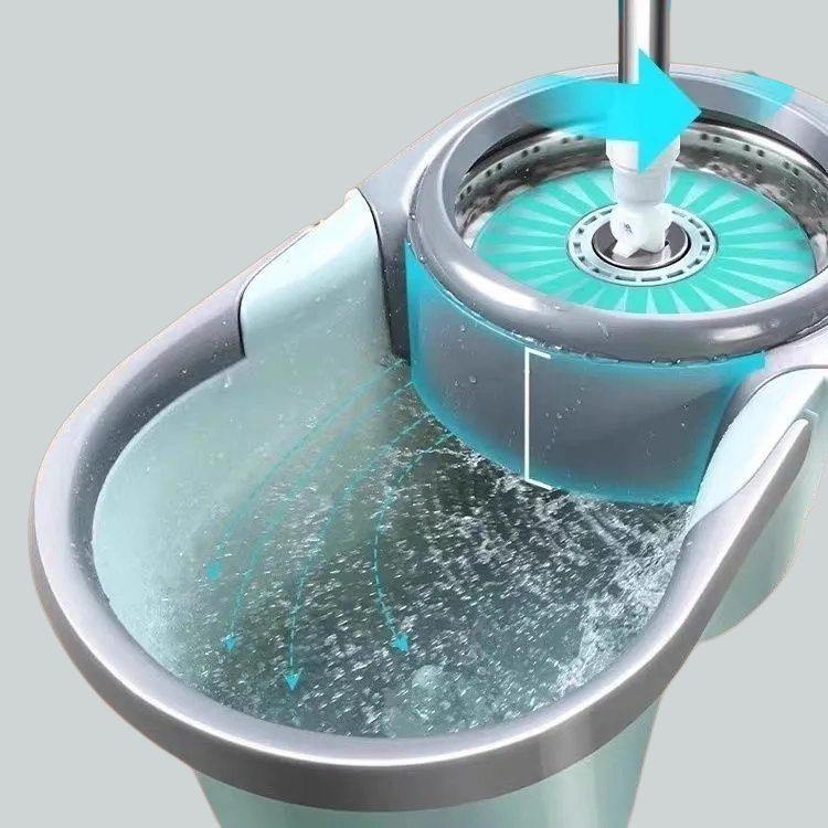 Fully automatic dehydration spin mop