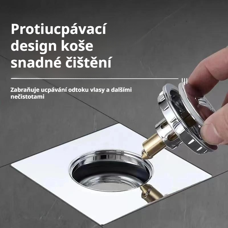  Univerzální uzávěr odtokového potrubí do koupelny s deodorizační funkcí a skákacím jádrem