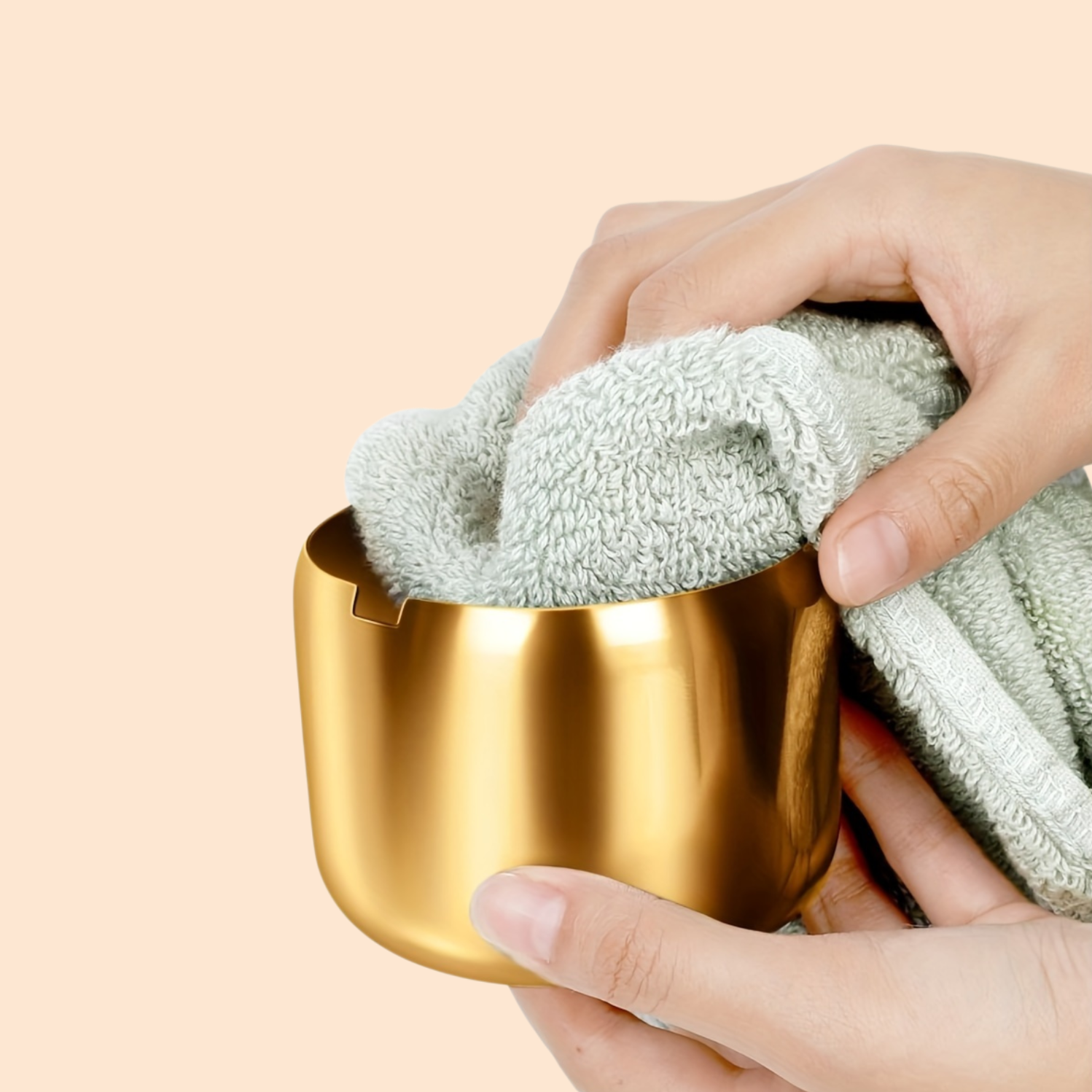 ゴールドステンレス製シュガーボウル