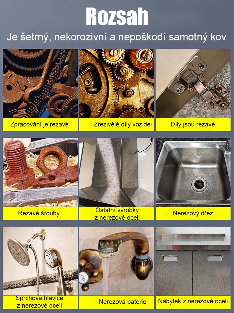 Silný ocelový odstraňovač rezi