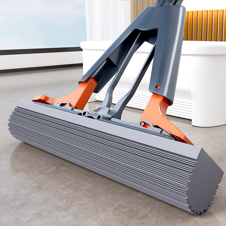 ハンドフリーコットン吸水モップ 厚手スポンジモップ レイジー・プレッシャー・スクイーズ・ホーム・モップ