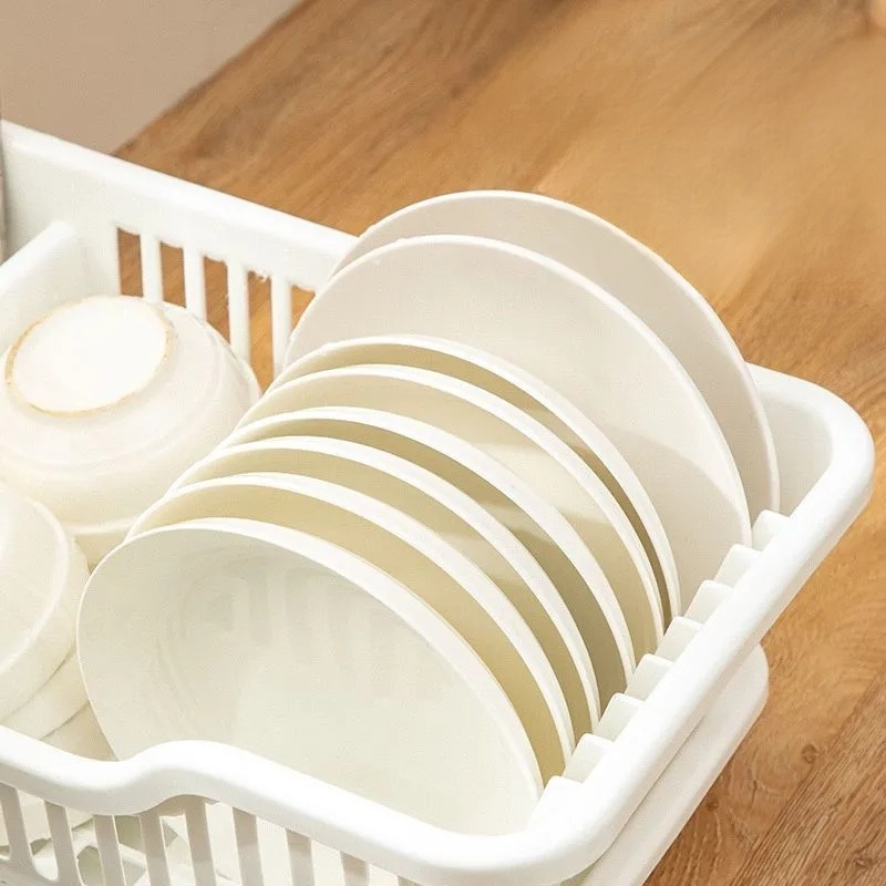 厨房台面碗筷滤水收納盒