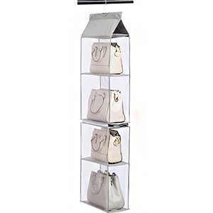 収納ラック 2点目から無料 バッグ収納 4段式 カバー付き ハンガーラック 収納ボックス 取り外し可能