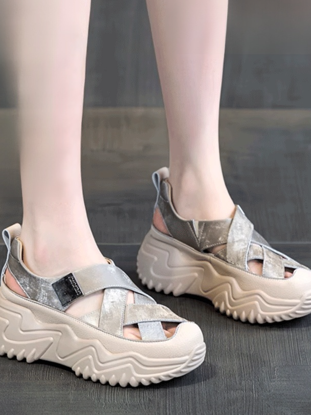 여성 캐주얼 통굽 샌들