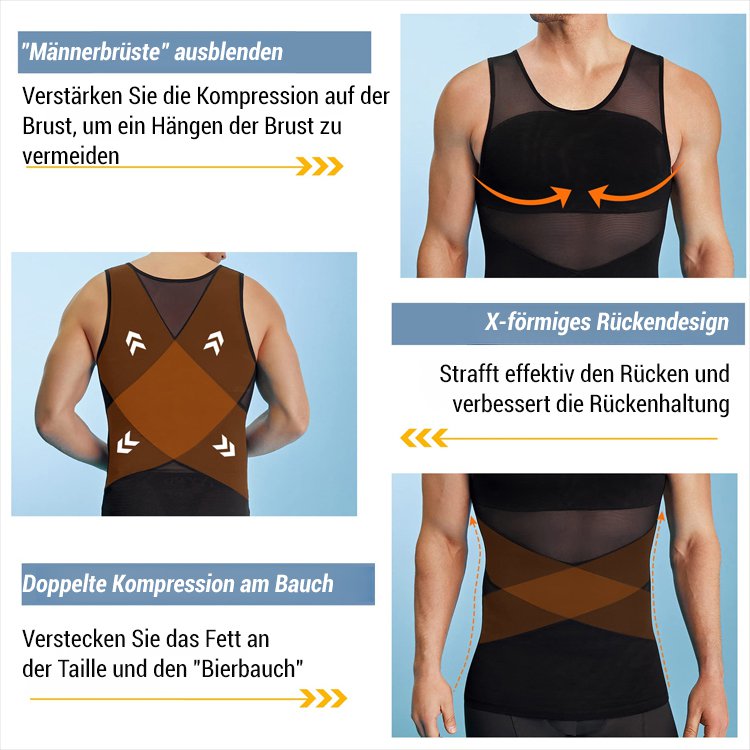 Herren Bauchweg Mieder Tanktop