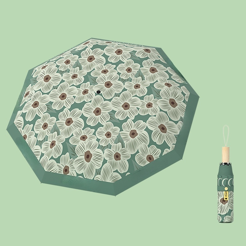 黑膠防曬自動折疊太陽傘