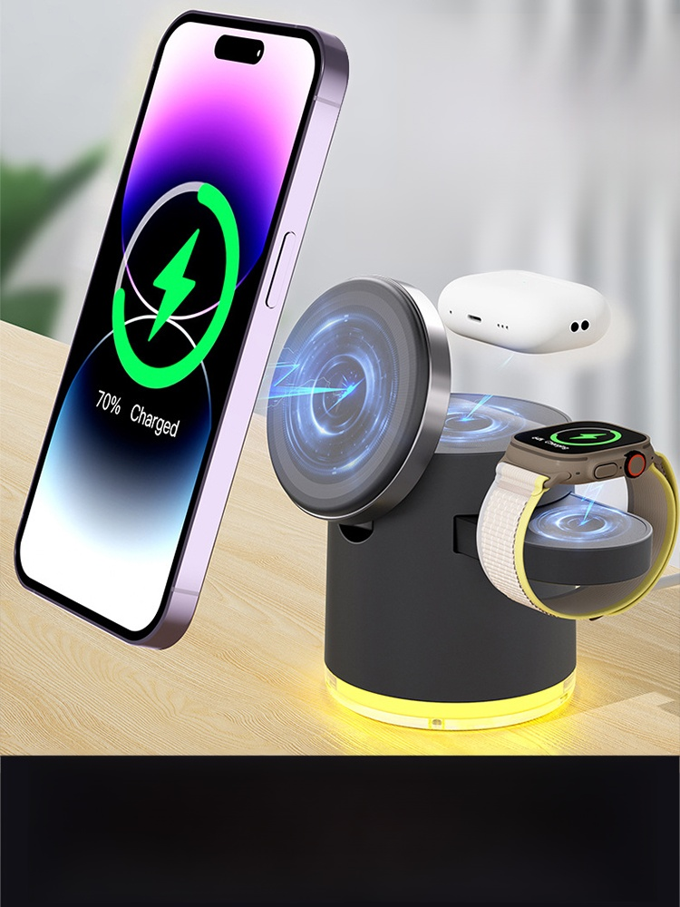 삼합일 자석 무선 충전기