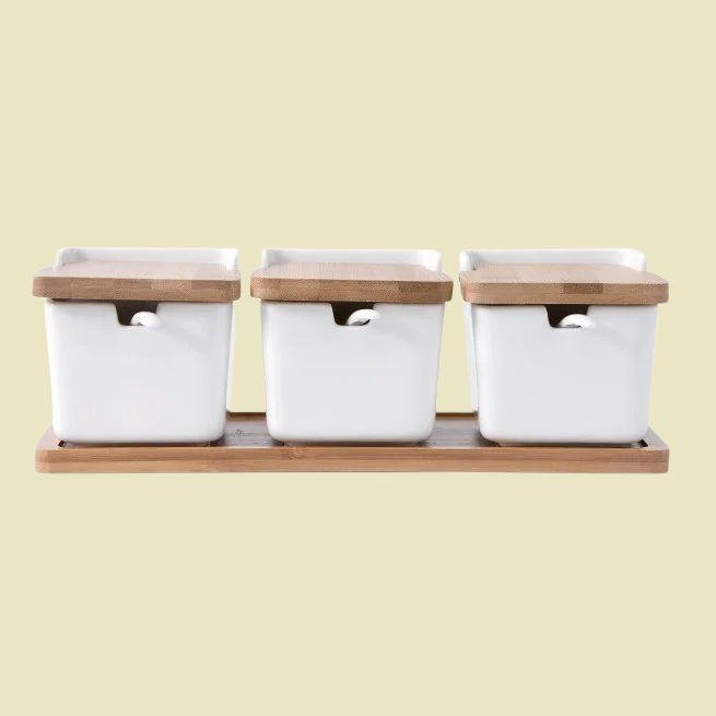 주방 가정용 세라믹 커버 조미료 상자