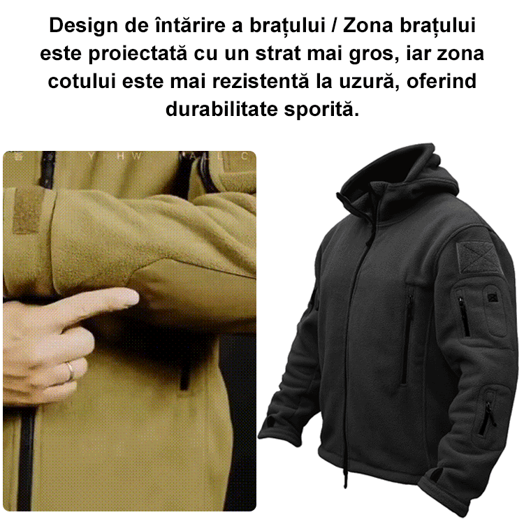 Jachetă călduroasă din fleece pentru exterior