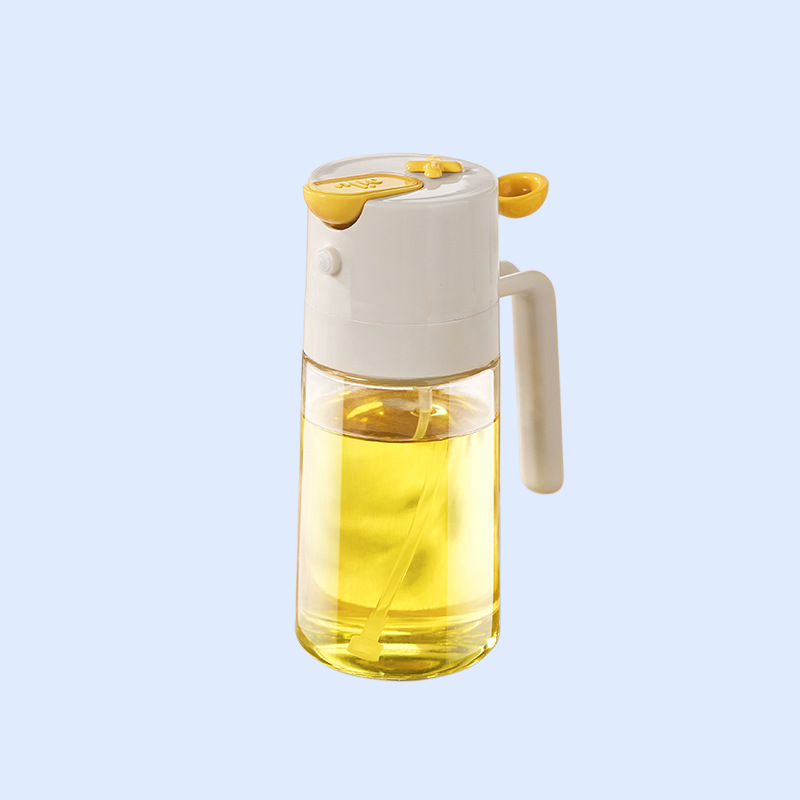 ขวดน้ำมันแก้วอเนกประสงค์ แบบฉีดและเท ป้องกันน้ำมันติด