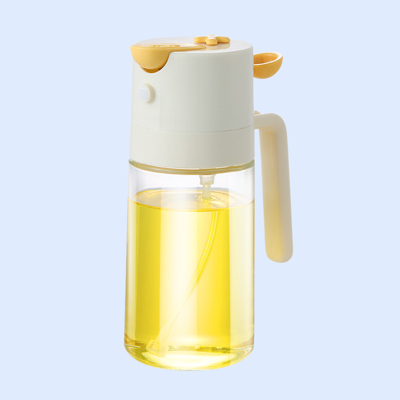 ขวดน้ำมันแก้วอเนกประสงค์ แบบฉีดและเท ป้องกันน้ำมันติด