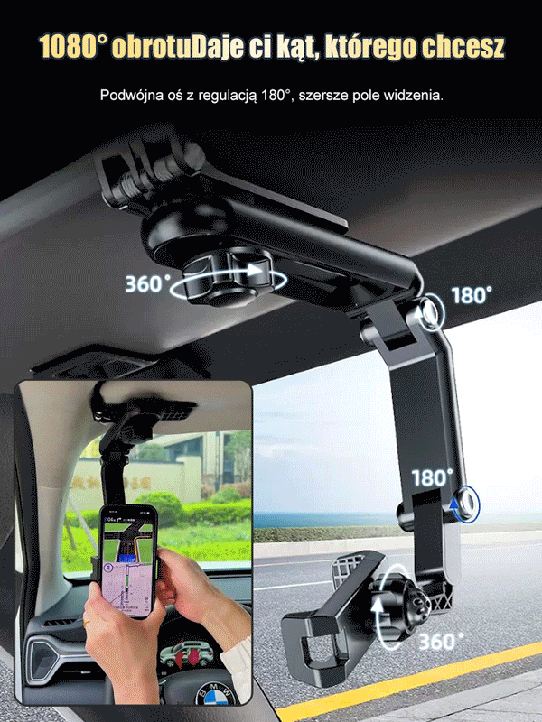 Bezpieczny uchwyt na telefon z nawigacją