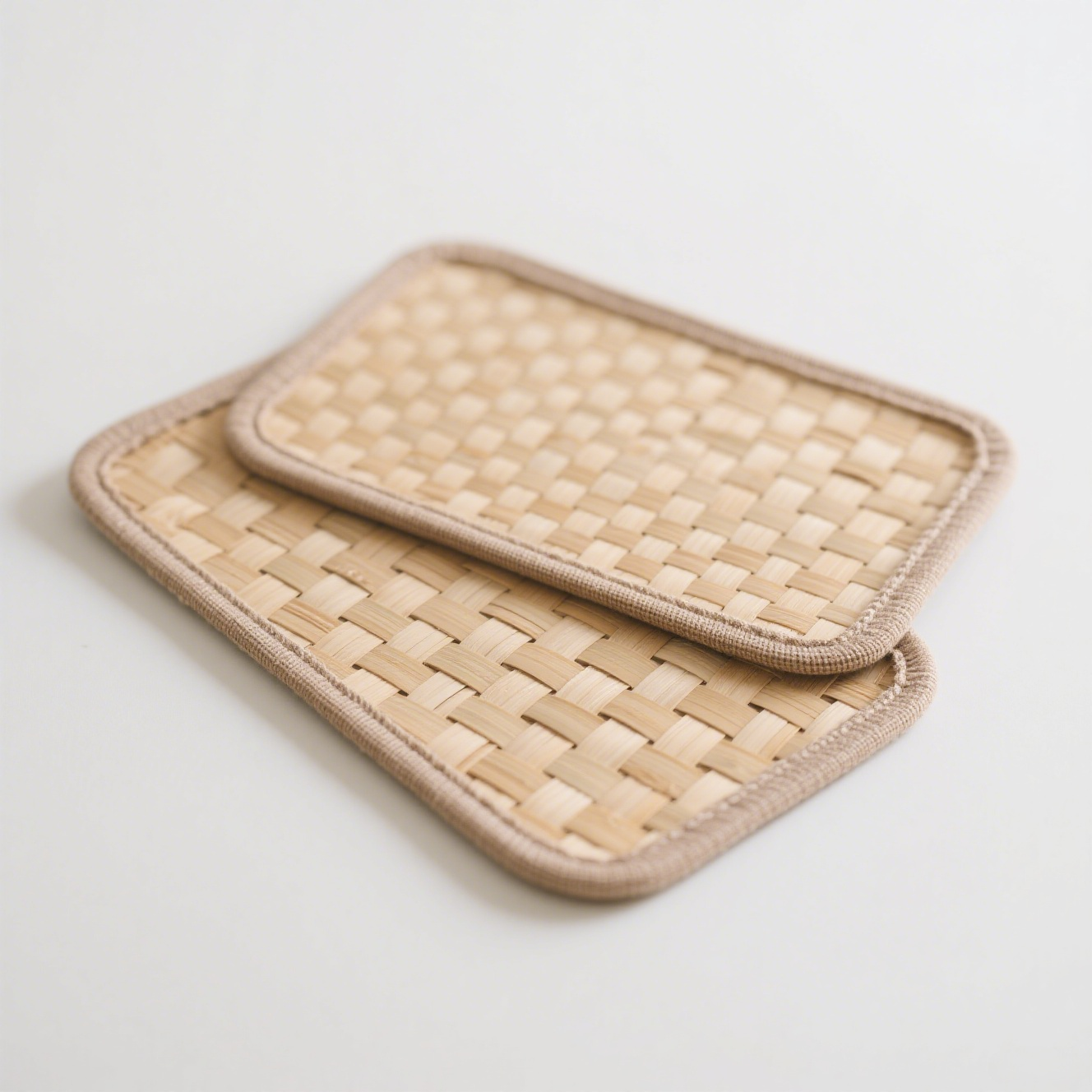 手作り籐編みコースター5枚セット