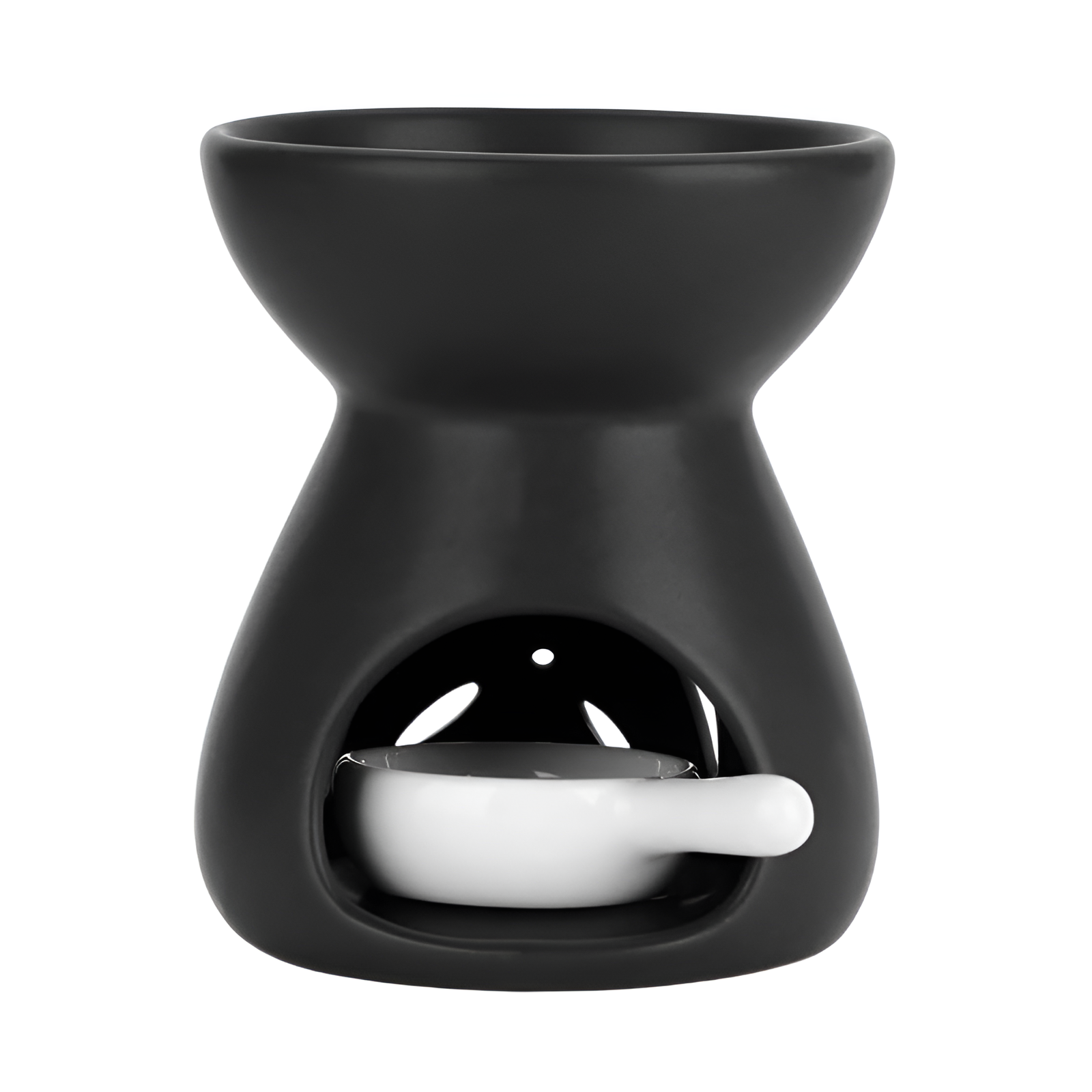  Vintage Black Ceramic Aromatherapy Burner for Home Spa & Salon