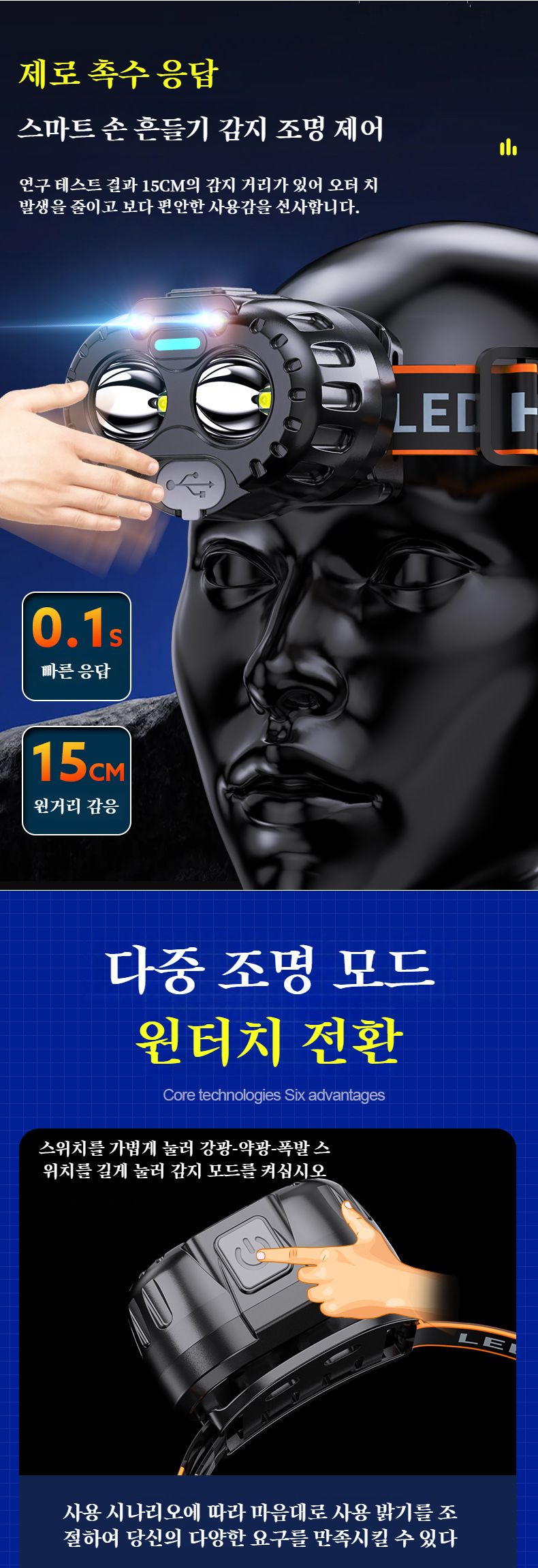감지 기능 탑재 헤드램프 디테일