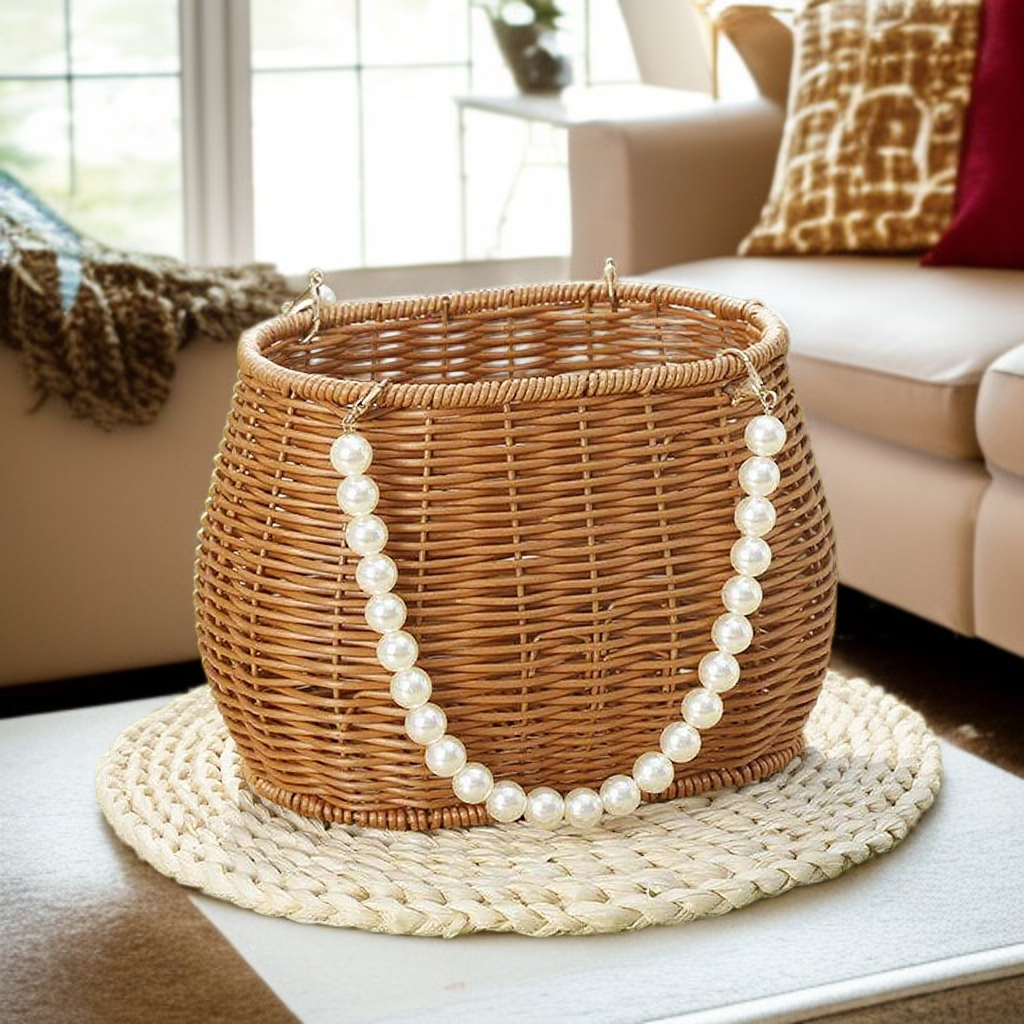 玄関収納におすすめの籐編みバスケット
