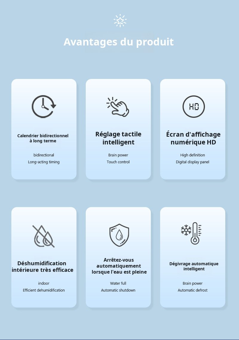 Petit déshumidificateur domestique efficace