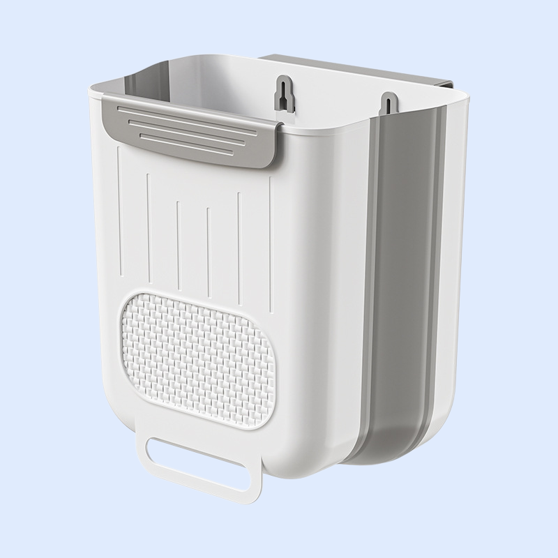 접이식 벽걸이 주방 휴지통, 가정용 허리 굽힘 방지, 대용량, 세척 용이