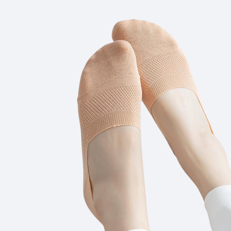 レディース純綿メッシュショートソックス