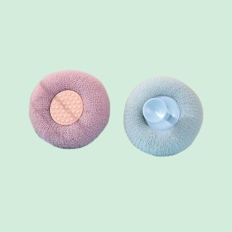 Bath soft suction cup flower ball