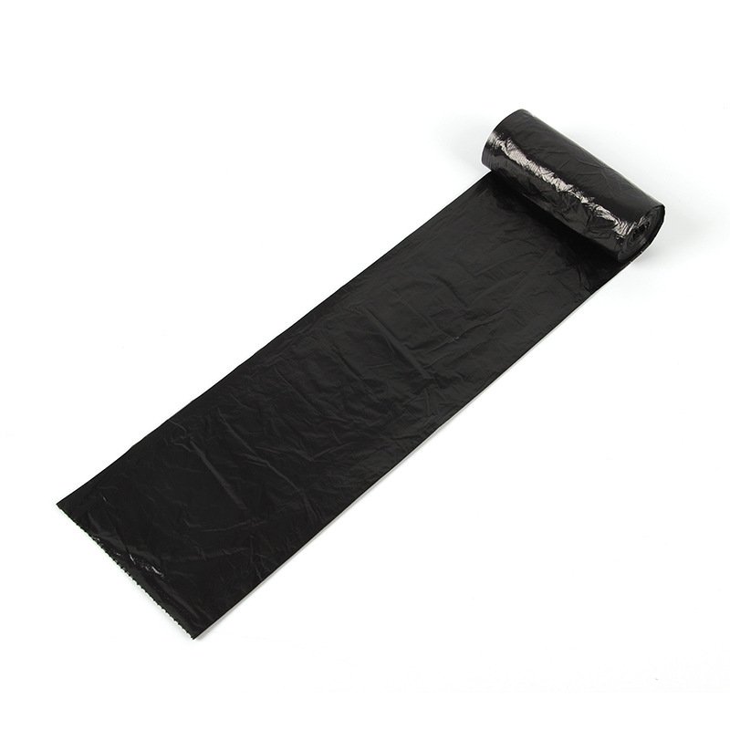 使い捨て厚めのゴミ袋家庭用スポットカットの黒いビニール袋です