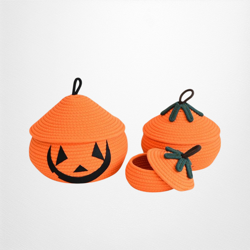 編み込み収納バスケット