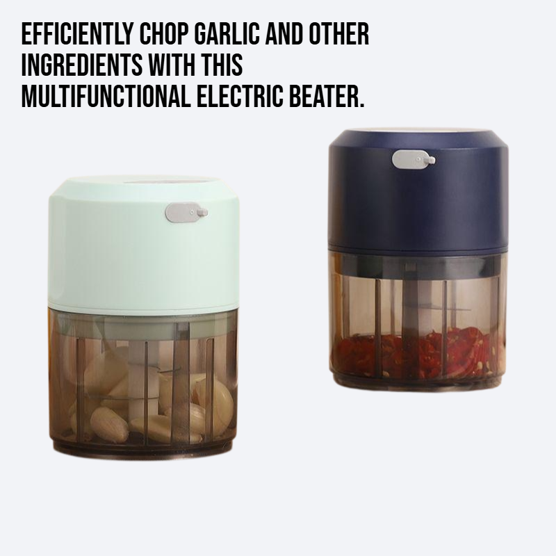 Kitchen and household multifunctional electric garlic beater