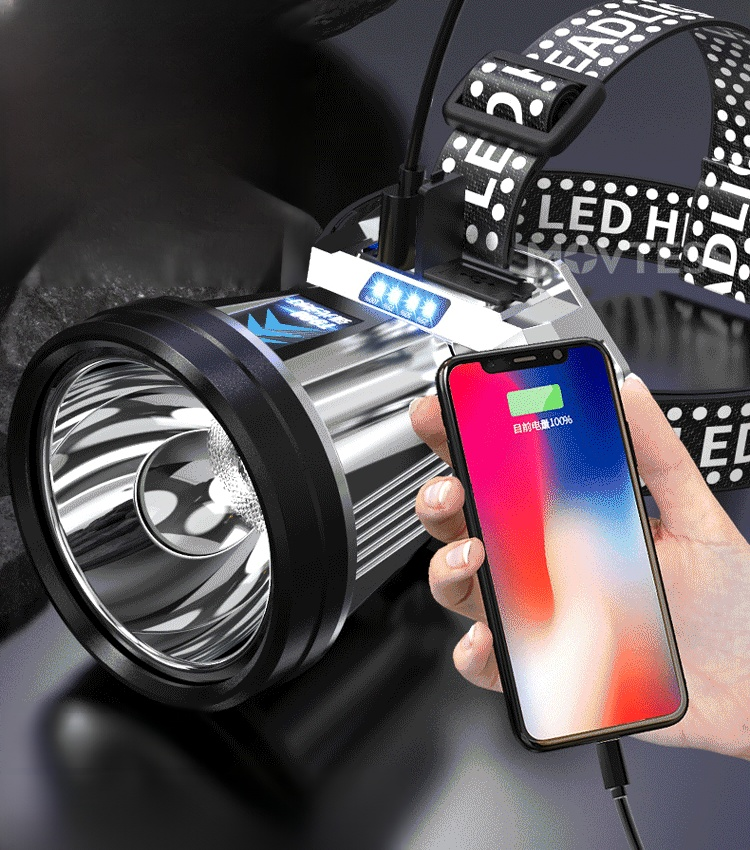 신형 독일 XPG 고출력 헤드램프[보조배터리로 착용 가능]