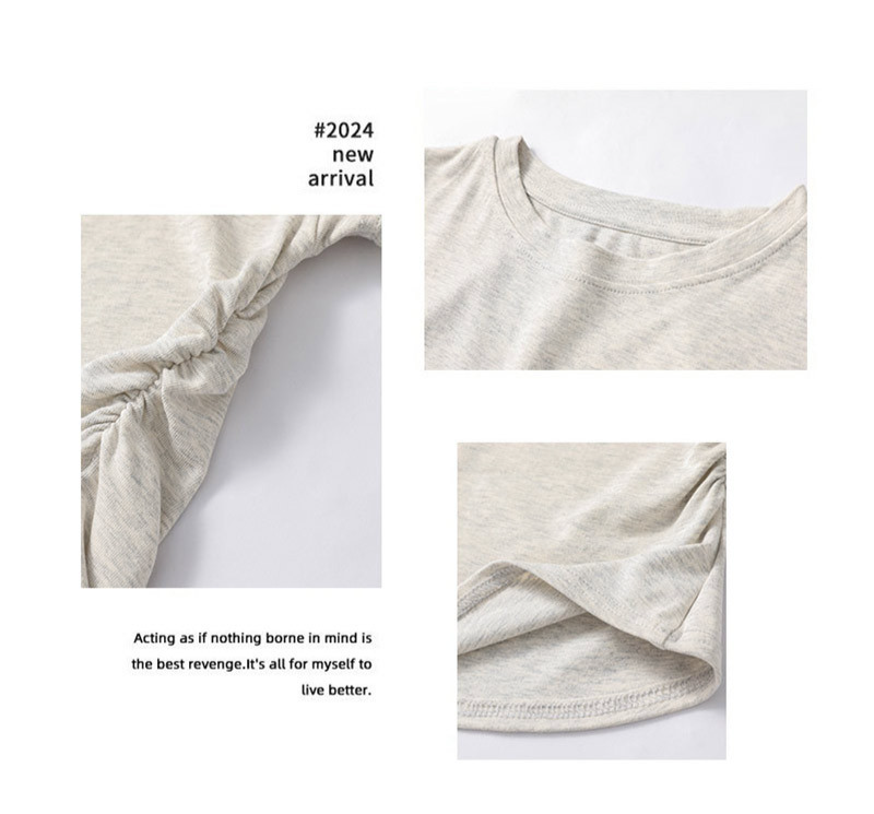 パフスリーブディテールのクローズアップ