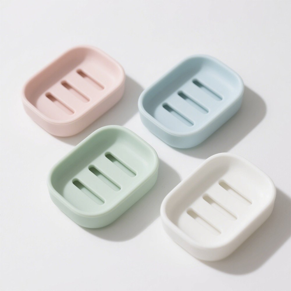 Domácí koupelnová mýdlová krabička na umyvadle