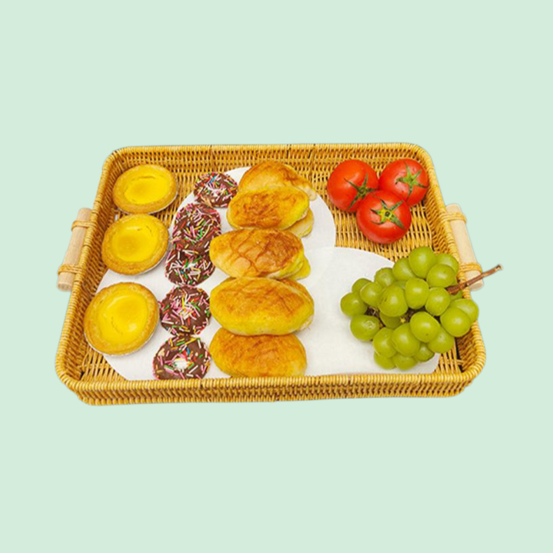 원목 손잡이 쟁반 수납 바구니