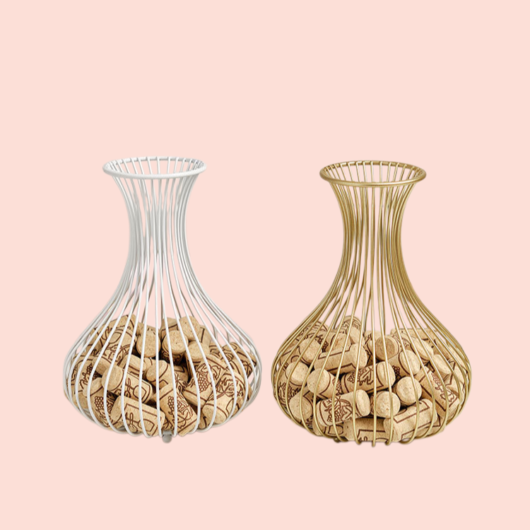 Wine cork storage basket