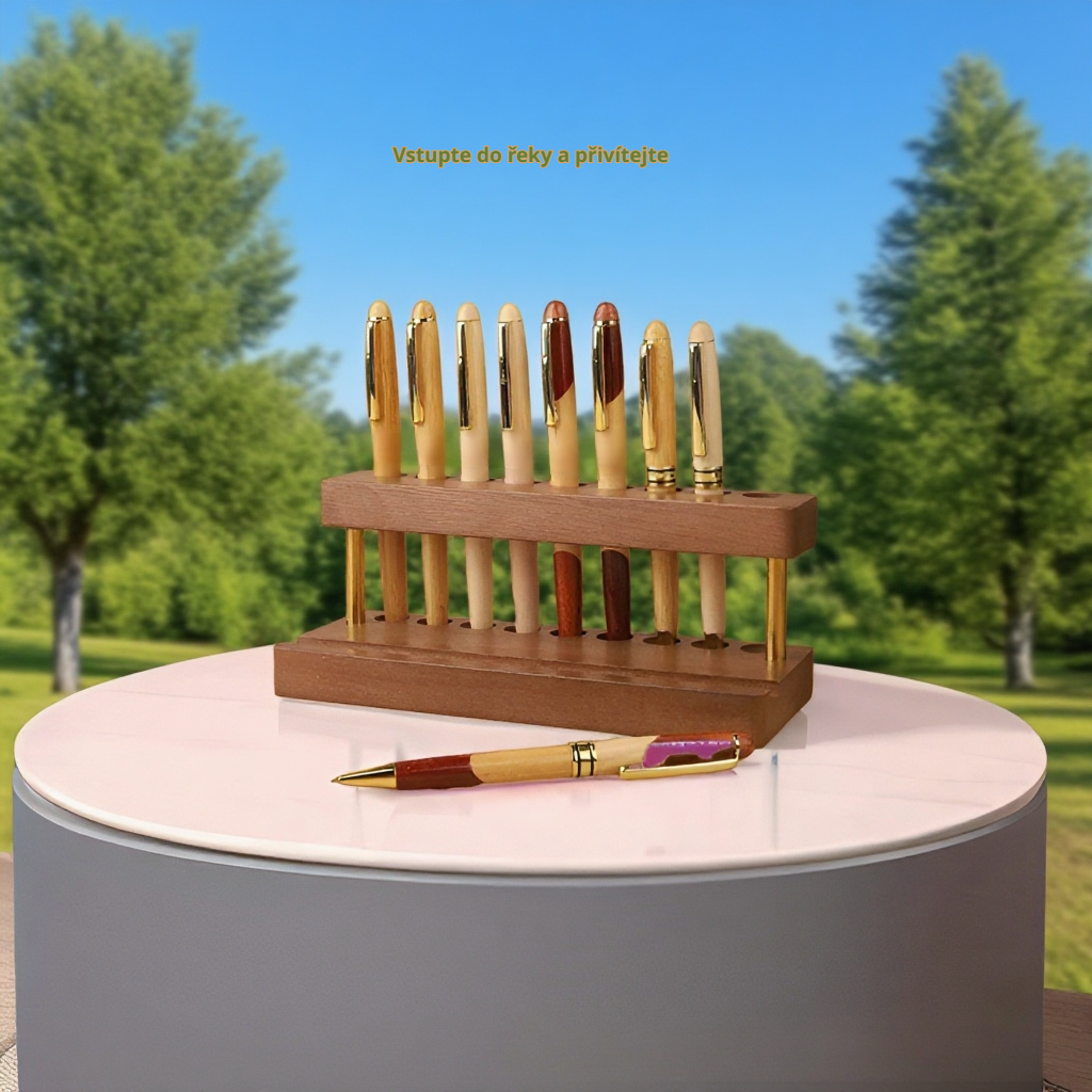 Pevný kancelářský box na pera s šikmým zasunutím