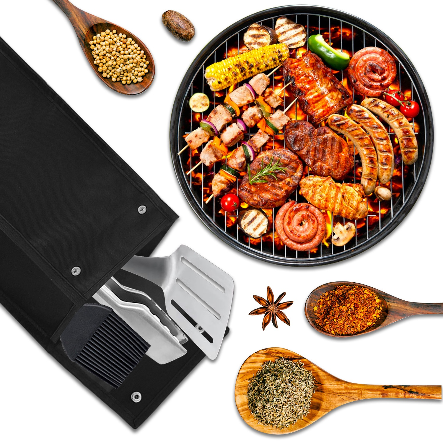 Heavy-duty storage bag for barbecue accessories
