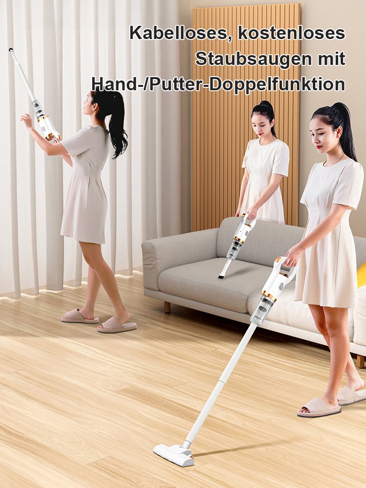 【10 Jahre Garantie】Tragbarer Handstaubsauger mit Saug- und Wischfunktion, All-in-One