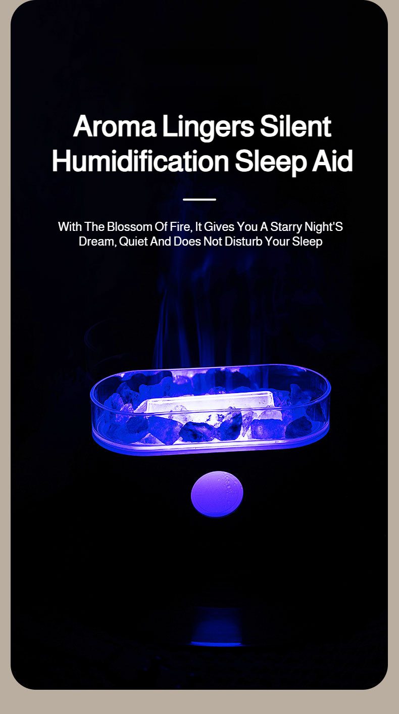 Portable colorful ambient light humidifier for home and office