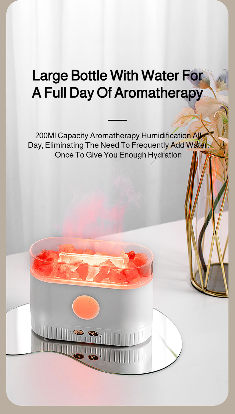 Elegant crystal aromatherapy humidifier with soft glowing lights