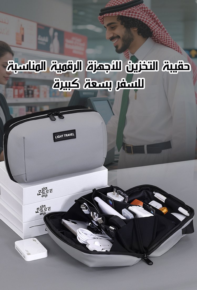 حقيبة التخزين للأجهزة الرقمية المناسبة للسفر بسعة كبيرة