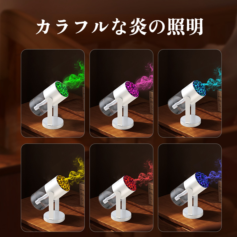 小型 卓上加湿器 除菌 アロマ対応 7色LEDライト 超音波加湿器 静音 