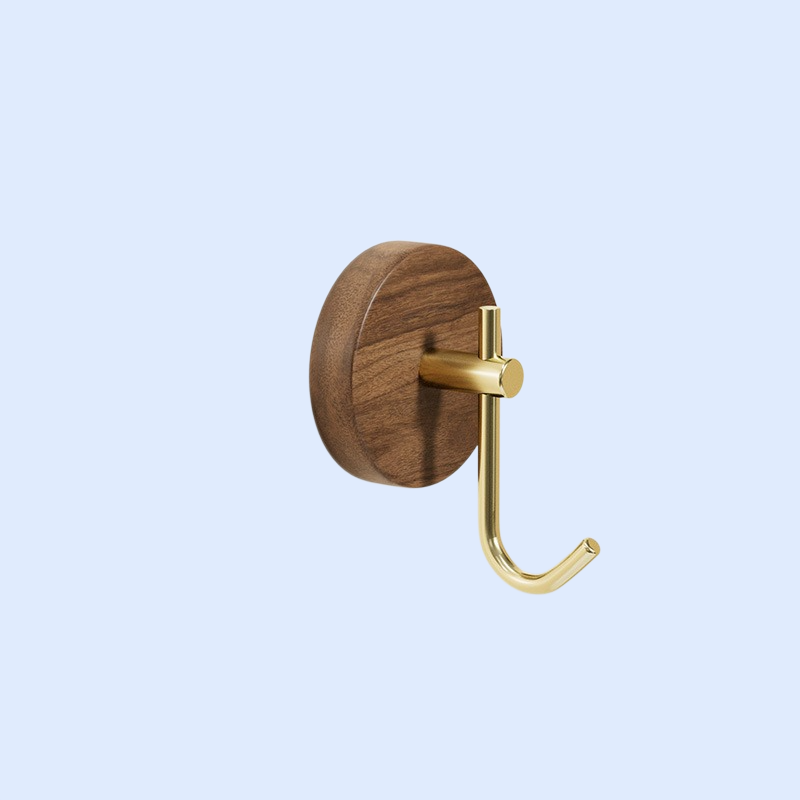 クルミ材の強力吸盤フック