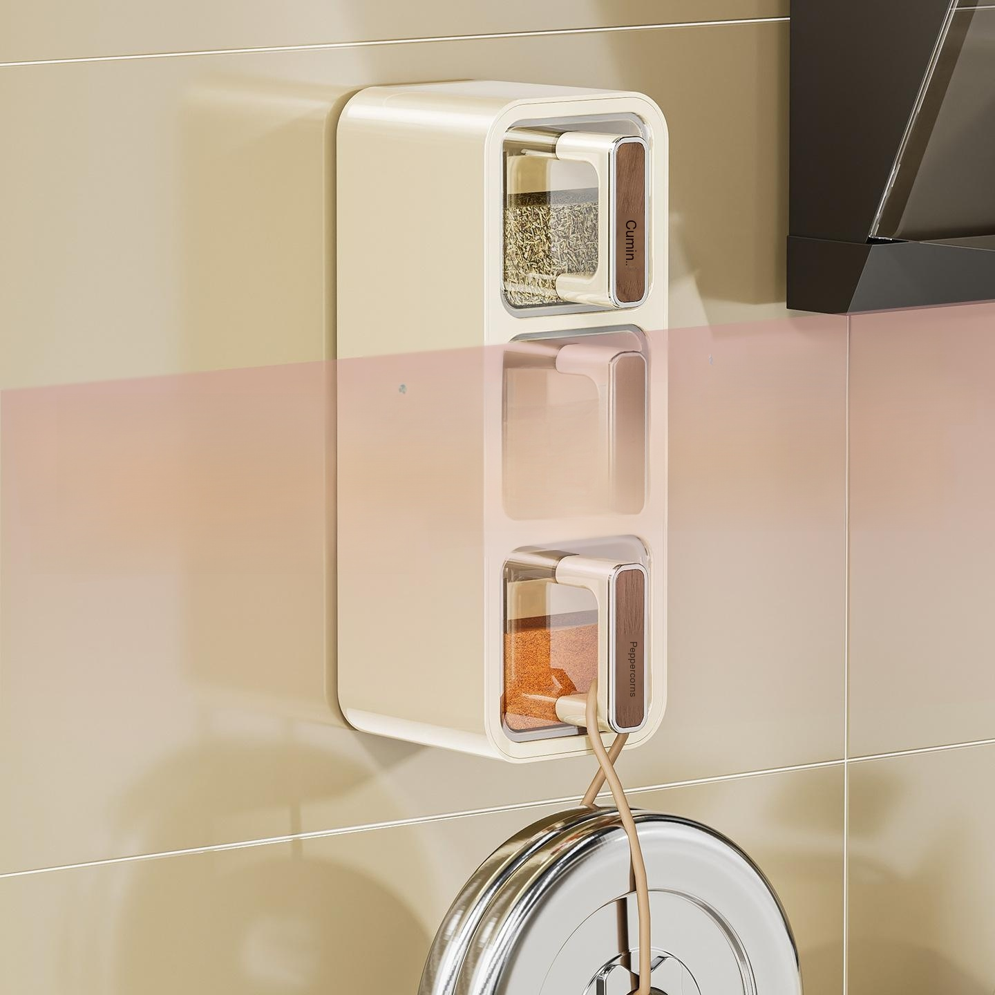 새로운 다중 칸 벽걸이 조미료통