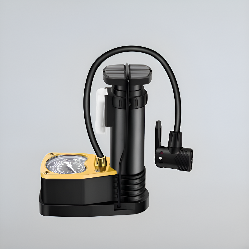 mini foot pump with pressure gauge
