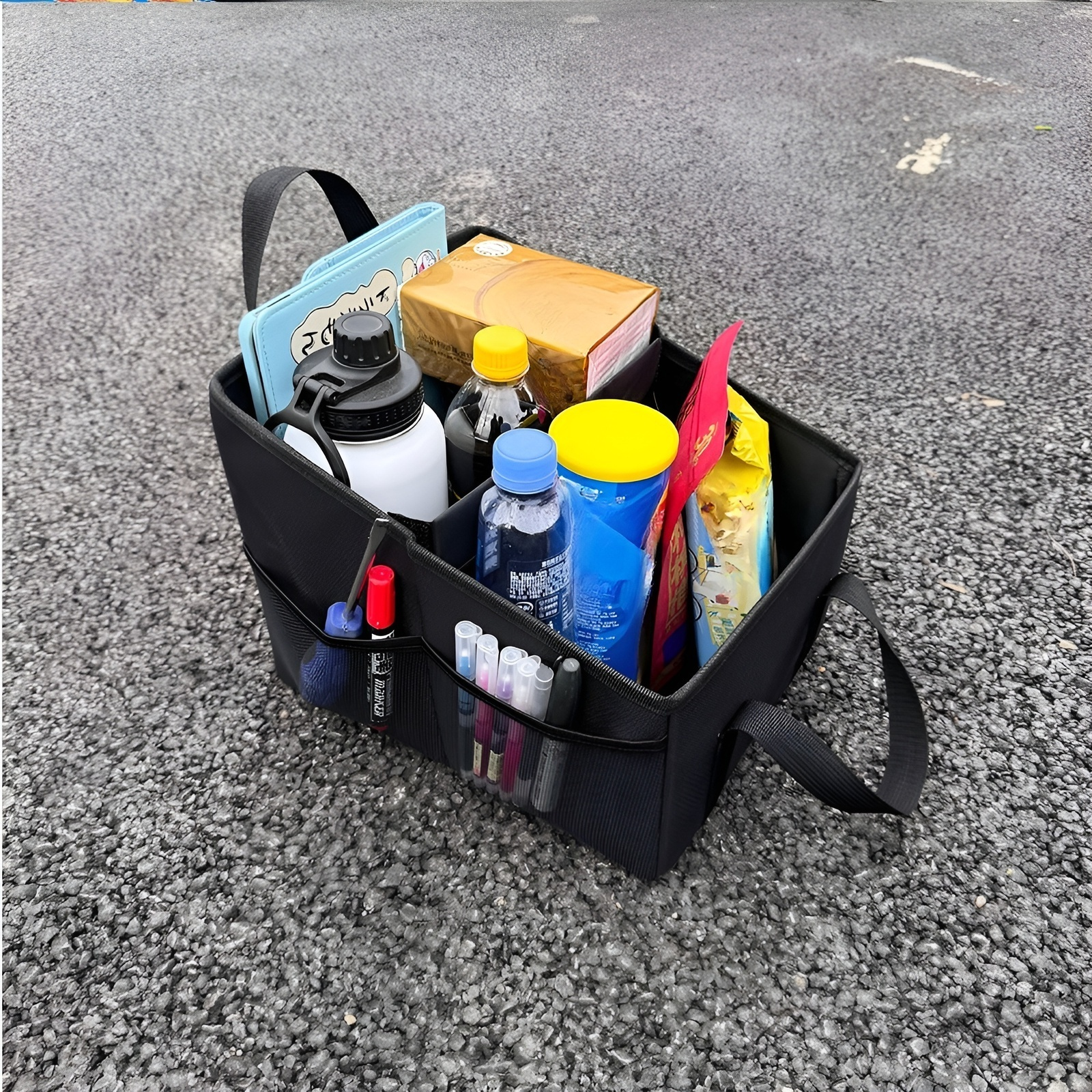 多目的に使えるカーシート収納ボックス