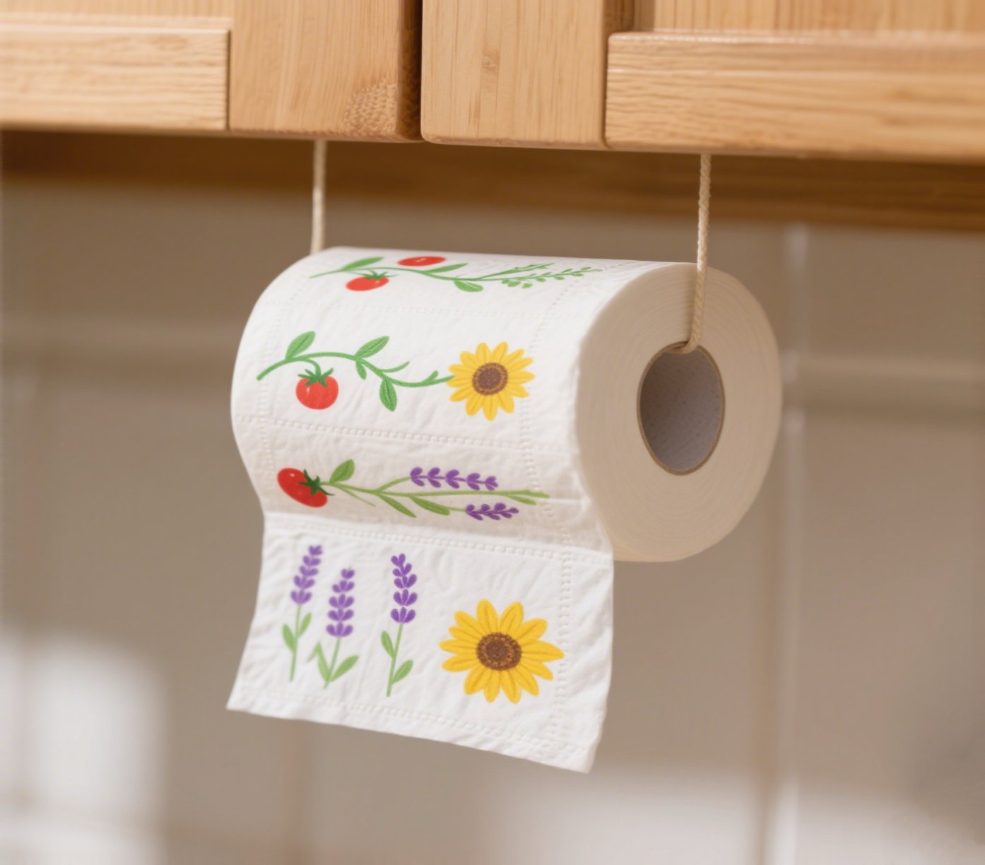 カラフルなプリントのキッチンペーパー（2パック）