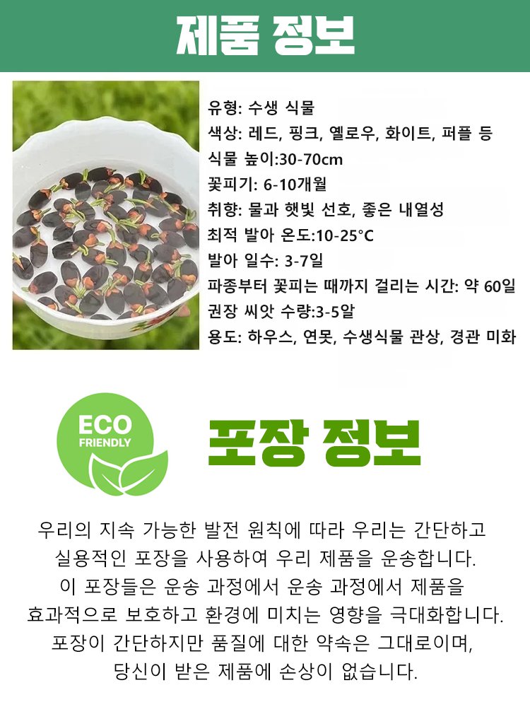 【 -20℃까지정상 개화 가능】겨울철 관상용 수경 재배 연꽃 씨앗