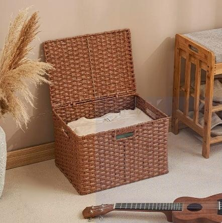 草を使った おしゃれな収納ボックス