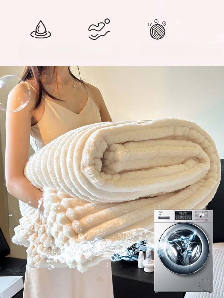 [나체로 잘 수 있는 담요] 플란넬 담요를 두껍게.