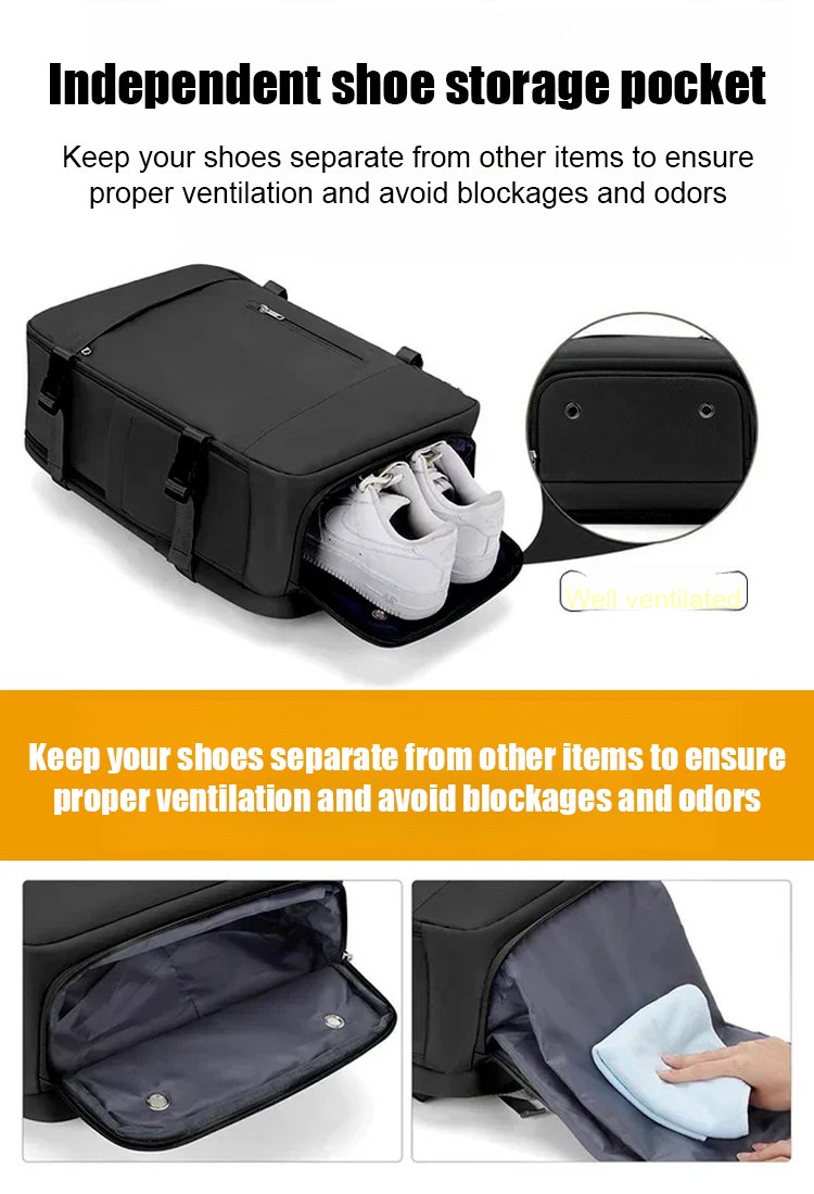 Men's and women's wet and dry separation travel large capacity expansion bag