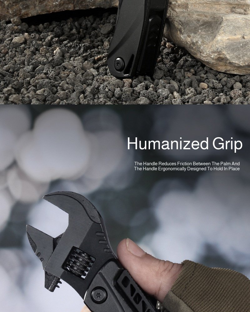 Heavy-duty metal wrench for camping repairs